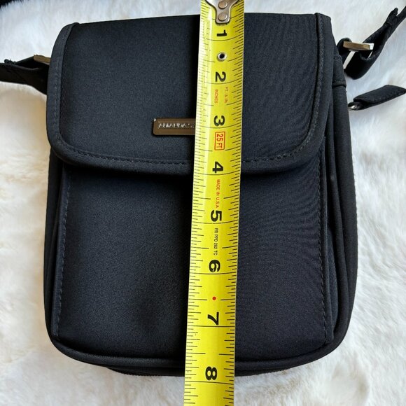 Amanda Smith Black Travel Wallet/Organizer Crossbody Bag/Purse - Picture 15 of 16